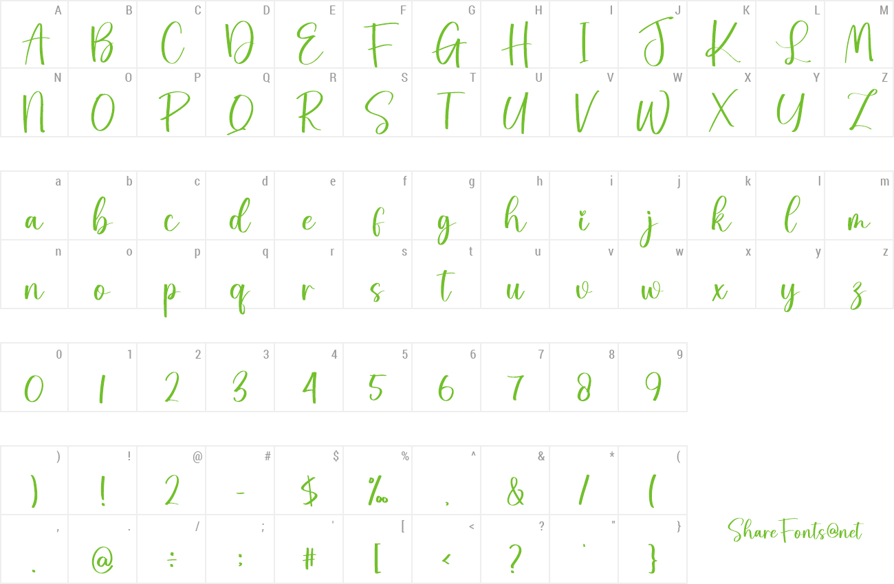 Font Think Of preview